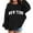 Black, variant on Women's Pink New York Graphic Sweatshirt, Drop Shoulder Crewneck Pullover Tops, Soft and Breathable Long Sleeve Tops