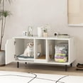 thumbnail image 3 of Barara King Cat Litter Box, Cats Litter Pan Tray,40 Inch Cat Litter Box Enclosure for 2 Cats Hidden Cat Washroom-White, 3 of 9