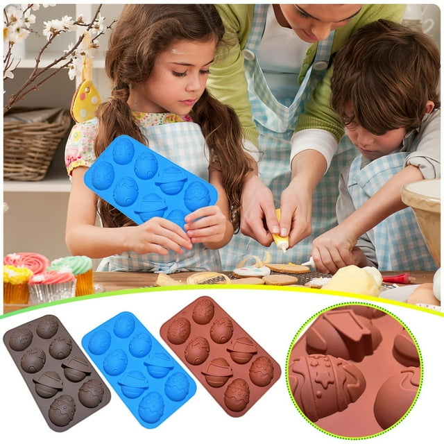 Fiudx Molde para Pastel de Pascua, Diseño Antiadherente de 8 Cavidades, Material Apto para Uso Alimentario, Fácil de Limpiar, Versátil para Pasteles, Magdalenas y Cupcakes, Apto para Horno, Microonda