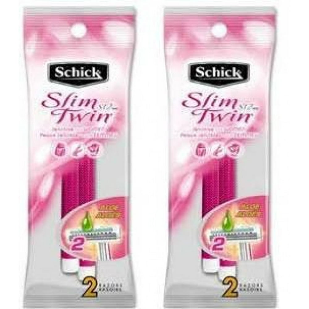 Schick Slim Twin ST 2 Disposable Razors for Women Sensitive Skin