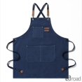 thumbnail image 2 of Delantal De Cocina Unisex Con Tirantes Cruzados – Lona Resistente, Ajustable, Bolsillos XL, Para Cocinar, Parrilla, Cafés Y Salones,blue, 2 of 8
