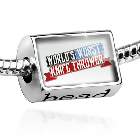 Bead Funny Worlds worst Knife Thrower Charm Fits All European (Best Knife Thrower In The World)