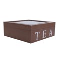 thumbnail image 4 of Wooden Tea Box Organizer with Clear Acrylic Top Window 9 Compartments Tea Bag Holder Multi Functional Storage Box for Kitchen Office Home, 4 of 7