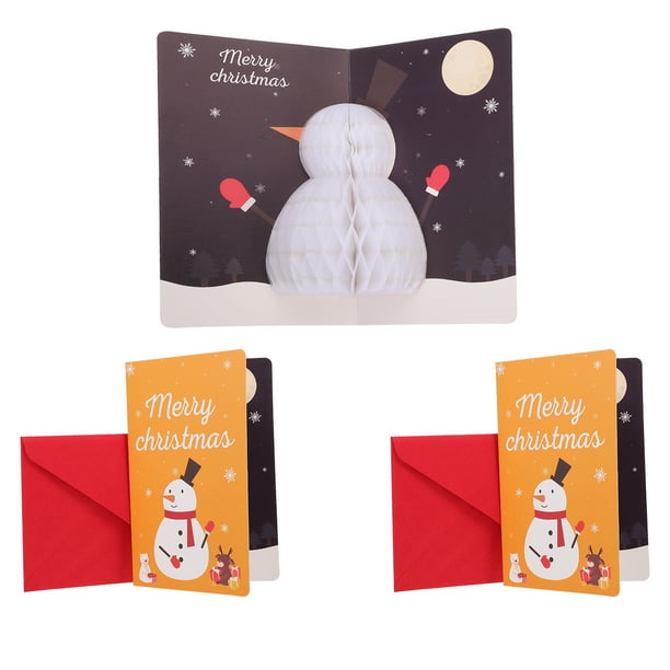KAKOWELY tarjetas navideñas 3D de papel de panal tridimensional para regalo de Navidad