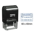 thumbnail image 1 of Printtoo Dater Stamp Self Inking With Scanned & Custom Text Line Office Stationery Date Rubber Stamp-Blue, 1 of 1