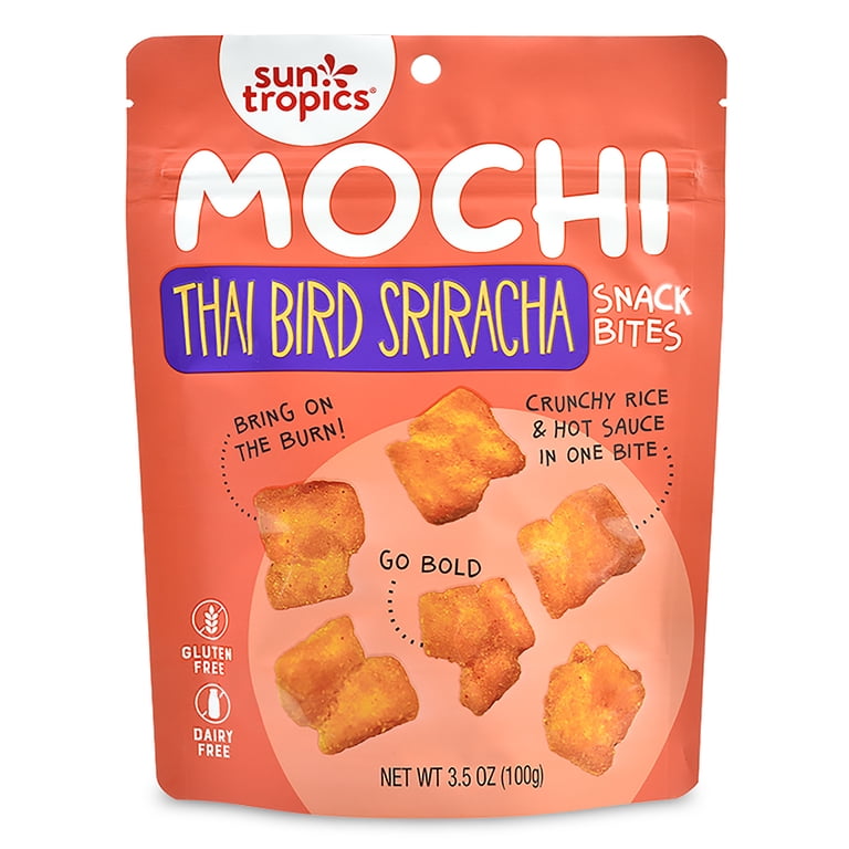 Sun Tropics MOCHI Snack Bites, Thai Bird Sriracha (3.5oz) 6-pack