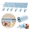 thumbnail image 2 of Portable Foldable Clothes Pegs with 6 Clips, Travel Collapsible Laundry Drying Clip Rack, Hanging Clothes Clips Organizer, Outdoor Drying Peg Holder, Compact Travel Size Fabric Clothes Fasteners, 2 of 7