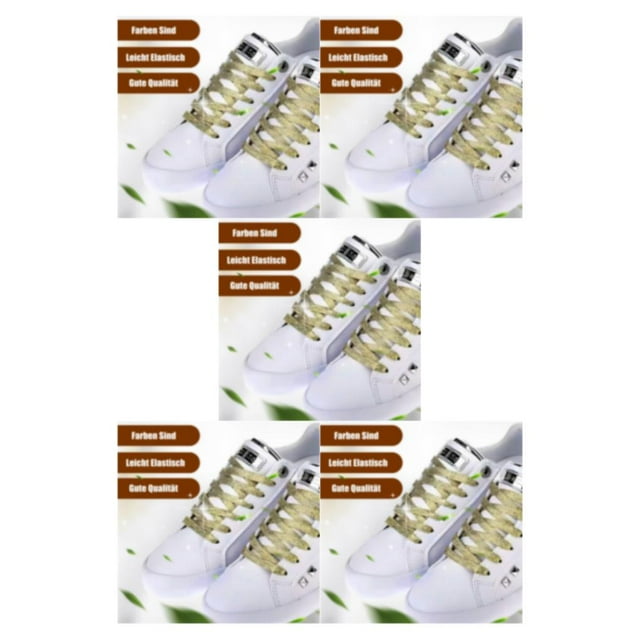 Ruiboury 8pieces Exquisite Crafted Shoelaces For Fashionable Look Sneakers Today Shiny As Shown 5Set