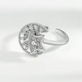 thumbnail image 4 of HONEYRAIN Bagues Brillantes Lune et Étoile Anti-Anxiété pour Femmes Bagues Fidget Spinner Argent Sterling Bague Ouverte Rotative Bagues en Argent 925 Véritable 1 Psc, 4 of 6
