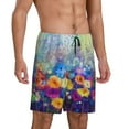 thumbnail image 2 of Fotbe Spring Flower Seasonal Pajama Shorts for Men, Men's Pajama Bottoms, Sleepwear,Short Pajama Pants-Small, 2 of 9