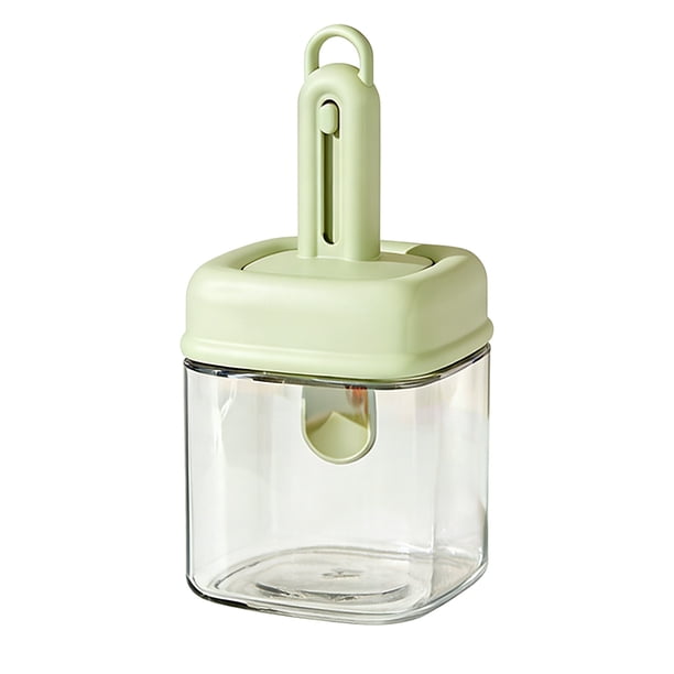 Yhmxh Utensilios de cocina Caja de condimentos para cocina con cuchara telescópica y sellado a prueba de humedad. Muebles para cocina Accesorios de cocina Mueble organizador cocina