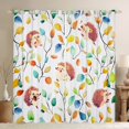 thumbnail image 1 of YST Rideaux Occultants Hérisson Mignon pour Enfants Garçons Filles Rideaux Floraux Boho & Draperies, Rideaux Feuilles Colorées Plante Aquarelle Abstraite Draperies de Fenêtre Animaux Sauvages, 1 of 6