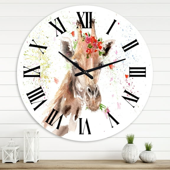 Designart 1 in Quartz Farmhouse Wall Clock