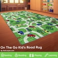 thumbnail image 4 of KidCarpet.com On The Go Kid's Road Rug, 4' x 6' Rectangle, Multicolored Fun Kid's Road Rug | Rug for Nursery, Bedroom, Daycare Children Area Rug | Carpet for Kids Bedroom and Playroom, 4 of 4