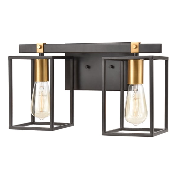 46631/2-Elk Home-Cloe - 2 Light Bath Vanity in Modern/Contemporary Style with Modern Farmhouse and Urban/Industrial inspirations - 9 Inches tall and
