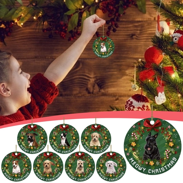 onlyliua Liquidación de Ahorro de Verano Adorno Navideño Divertido con Diseño de Perro Navideño, Colgante para Árbol de Navidad