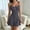 Grey, variant on LIZUOJUN Under $ 4 Women'S Sleepshirts Ribbed Knit Lace Trim Slip Nightgown Adjustable Spaghetti Strap Button Front A-Line Short Sleep Dress Casual Loungewear Blackish Green,L