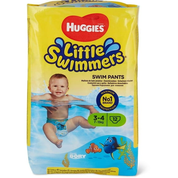 Pantalones de baño Huggies Little Swimmers Small de 7 a 15 kg, 12 unidades