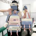 thumbnail image 2 of Mochila escolar multifuncional 5 en 1 para niñas, bolsas de libros para estudiantes, mochila escolar de gran capacidad para adolescentes, mochila de viaje informal para mujeres, 2 of 4