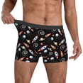 thumbnail image 3 of Men's Boxer Briefs, Space rocket B Soft Comfy Mens Underwear Boxer Briefs Breathable With Widen Waist, 3 of 7