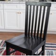 thumbnail image 5 of Linon Erwin Set of Two High Slat Back Side Dining Chairs in Black Rubberwood, 5 of 14