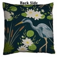 thumbnail image 2 of PKQWTM Heron Bird Water Lily Bulrush Swamp Flora Fauna Reversible Mermaid Cushion Cover Home Decor Sequin Pillow Case Size 20x20 inches, 2 of 2