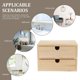 thumbnail image 3 of Wooden Box with Drawers Wooden Desk Organizer Jewelry Organizer Tabletop Storage Organization Box, 3 of 4