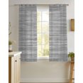 thumbnail image 4 of Vintage Gray Sheer Curtains 45 Inch Length 2 Panels Set for Living Room/Bedroom, Country Farmhouse Abstract Minimalist Art Kitchen Curtains Grommet Semi-Sheer Curtains Window Treatments 42"x45"x2, 4 of 7