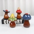 thumbnail image 5 of 2 Pack Ceramic Mushroom for Garden, Lawn Ornament Mushroom Statue Decor for Fairy Garden, Yard, Indoor, Outdoor, Pottery Ornament 4 Inches in Height,Style 5, 5 of 6