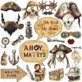thumbnail image 1 of wonima44 24pcs Pirate Theme Photo Booth Props, Treasure Map Birthday Baby Shower Bachelorette Decorations Party Favors Supplies Men Women, 1 of 1