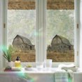 Window Privacy Film Decorative, Farmhouse Wood Barn Stained Glass ...