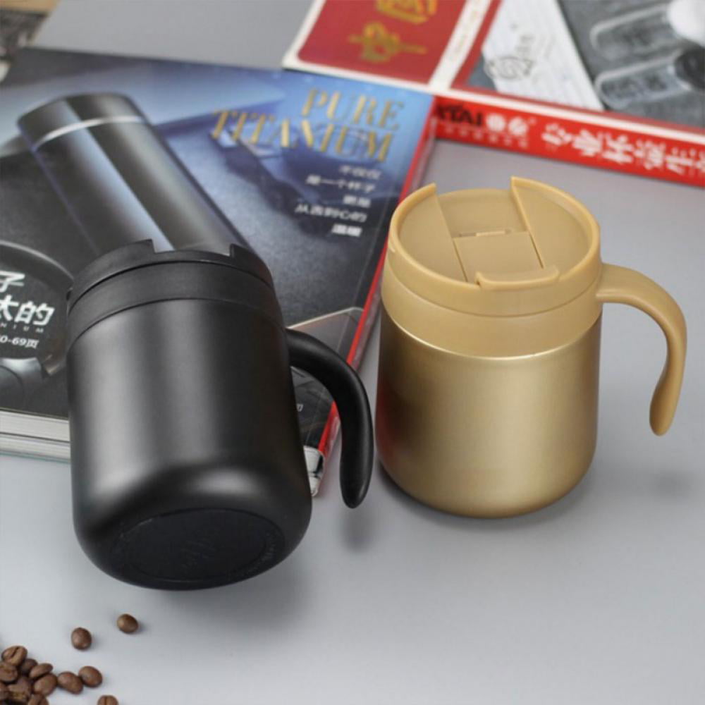 Insulated Coffee Mug Stainless Steel Coffee Mug with Lid Handle Double Wall  Vacuum Travel Mug Camping Tumbler Cup Men Women 15.2 oz