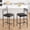Grey, variant on EastVita Bar Stools Set of 2,Kitchen Bar Stools with Footrest,25.5 Inch Upholstered Bar Chairs with Back,Counter Height,Grey