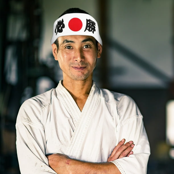 Sports Headband Japanese Style Headband White Victory Headband Sushi Chef Accessory