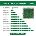 thumbnail image 2 of 12 Pieces 20"x 20" Artificial Boxwood Panel Grass Wall Hedge Privacy Screen UV Protected Outdoor Indoor Use Garden Decorative Fence Backyard Home Decor Dark Green, 2 of 4