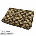 thumbnail image 5 of Safari Floor Pillow Lounger Cover, Jeans Denim Patchwork in Safari Style Wilderness Design Art Print, Nap Mat Printed Fabric Case for 5 Pillows, 88" x 27", Brown and Black, by Ambesonne, 5 of 5