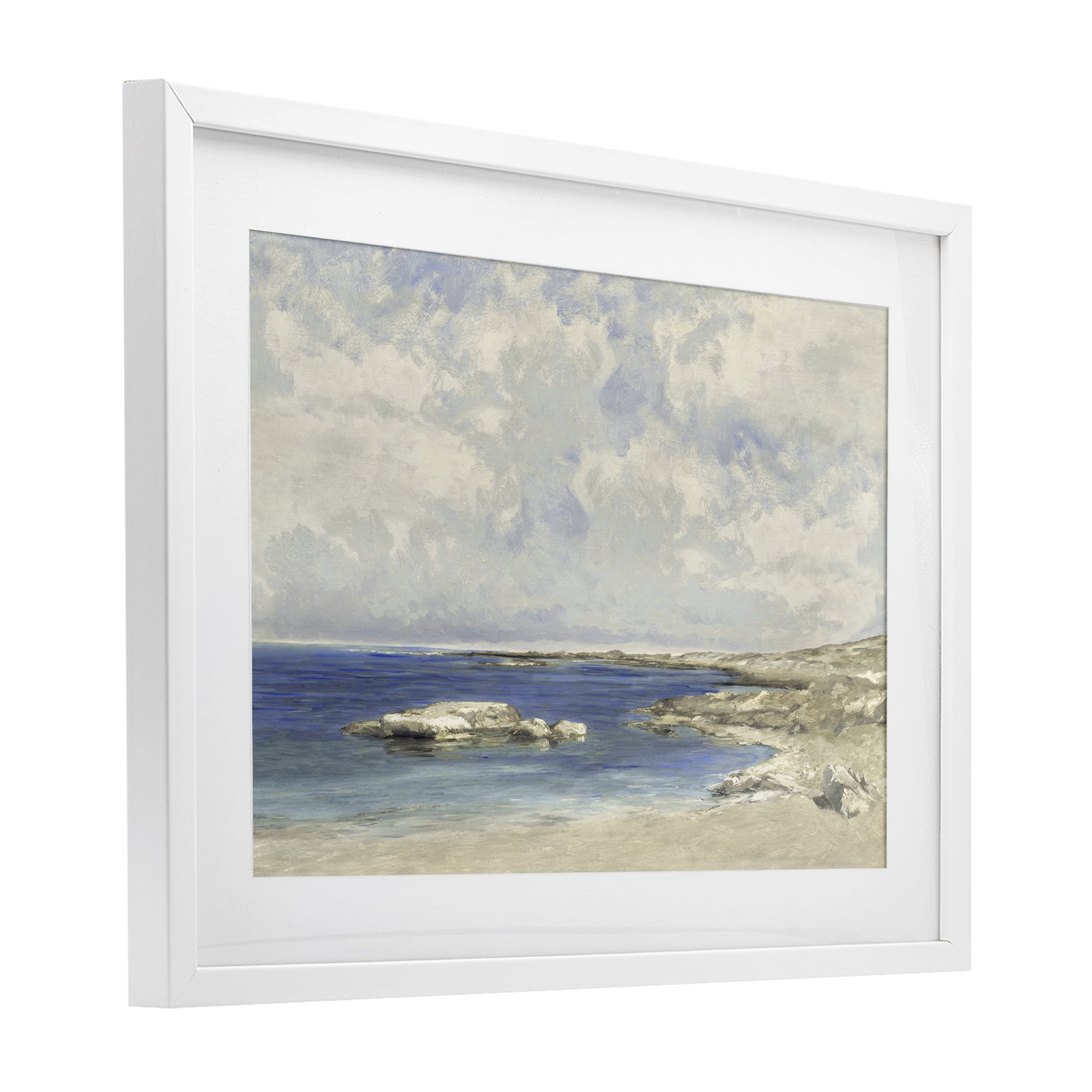 Stupell Industries Pond At Morning White Framed Print Under Glass, design by Christy McKee