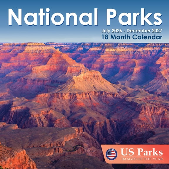 EcoEarth 18-Month Vertical Wall Calendar, National Parks, 11" x 17", 2026 - 2027
