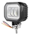 thumbnail image 2 of LED Work Light 6000K 30W Waterproof Square Angel Eyes Lamp Car ATV Boat OffRoad Vehicle, 2 of 7