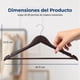 thumbnail image 2 of Ganchos de Madera Premium Serenelife, Ahorradores de Espacio, Resistentes, con Gancho Metálico Giratorio de 360°, para Abrigos, Pantalones y Vestidos, Marrón, Pack 60, 2 of 7