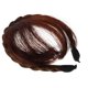 thumbnail image 5 of Flequillo postizo natural, banda de pelo sintético, diadema con flequillo postizo, banda trenzada de aspecto natural para mujeres y niñas - Marrón claro, 5 of 5