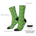 thumbnail image 4 of Haiem large mouth green color bass fish Pattern Crew Socks – Soft & Durable Moisture-wicking Socks, Stay-Up Fit for Business, Work, and Casual Wear Size 5-11, 4 of 6