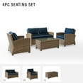 thumbnail image 6 of Crosley Furniture Bradenton 4Pc Wicker Outdoor Loveseat Patio Furniture Set, 6 of 11