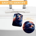 thumbnail image 3 of Fox Square PU Leather Luggage Tags - 2 Pack with Privacy Cover and Stainless Steel Ring - Suitable for Travel, Backpack, Handbag - Suitcase Tags, Travel Tag, 3 of 7