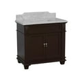 thumbnail image 3 of Elizabeth 36" Bathroom Vanity with Chocolate Cabinet and Carrara Marble Top, 3 of 6