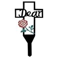 thumbnail image 2 of YAOMOBB Ground Stake Decorative Garden Stake Iron Stake with Hollow Out Rose Heart Letter Design for Cemetery, 2 of 7
