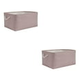 thumbnail image 3 of maskred Sac de Rangement Robuste et Durable pour Armoire, Espace Bien Organisé, Boîte de Rangement Pliable avec Poignée, Coton Multifonctionnel, Rose Clair, 2 Ensembles, 3 of 6