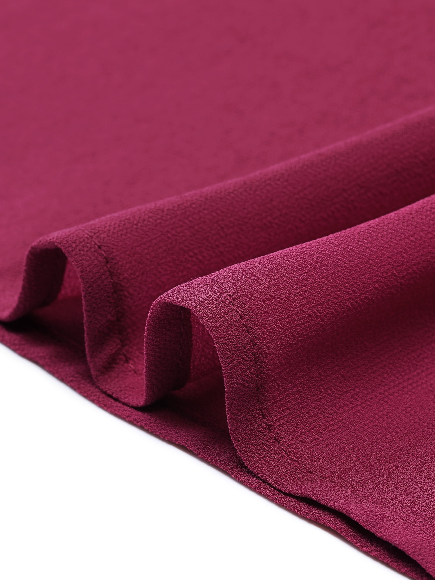 DARING DIVA Women's 3/4 Sleeve Chiffon Casual Crew Neck Blouses XL Wine Red