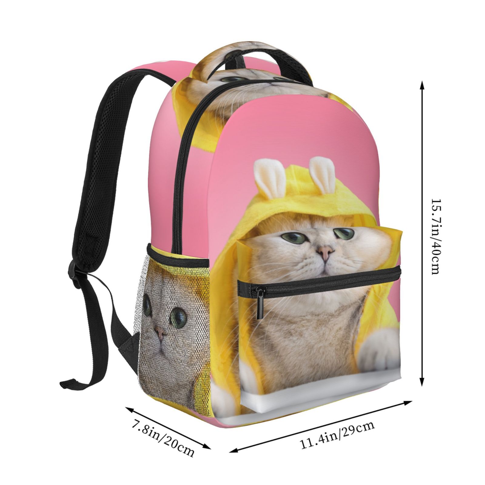 Xecao A Funny Cat Backpack, a stylish and functional choice for both men and women, is the perfect basic bookbag for college, work, or travel