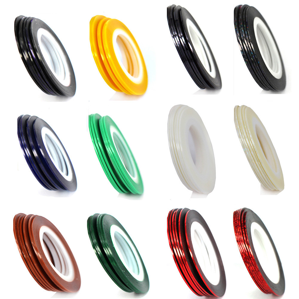 【Yolie 】43Pcs Mixed Colors Rolls Striping Tape Line DIY Nail Art Tips Decoration Sticker - image 5 of 6